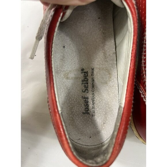 JOSEF SEIBEL Womens Red Leather Caspian Comfort Sneakers Size 7 - Picture 6 of 14